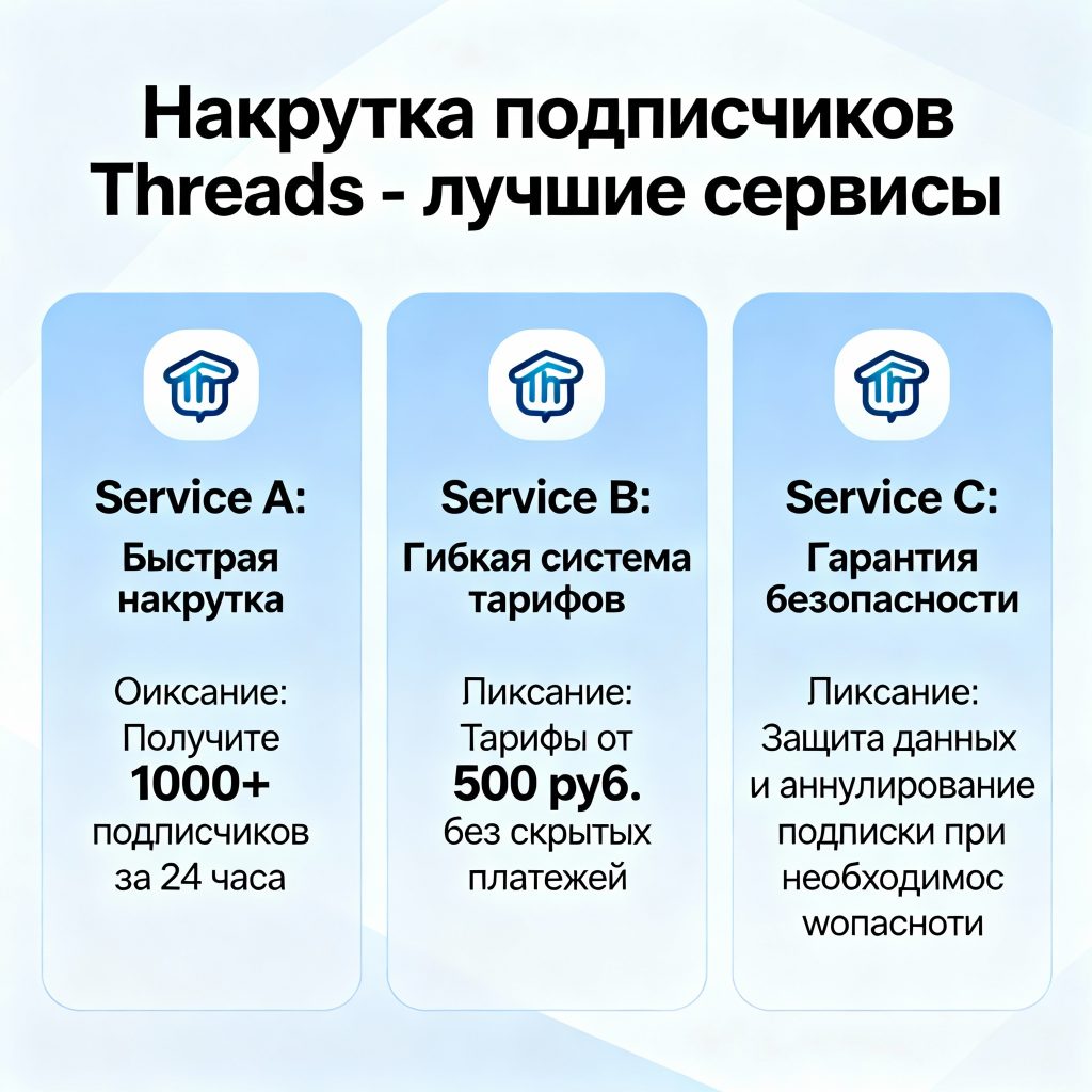 Накрутка подписчиков Threads - лучшие сервисы